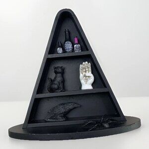 Ashland Halloween Irisdecent Moon Spooky Tabletop Black Cat Magic Witch